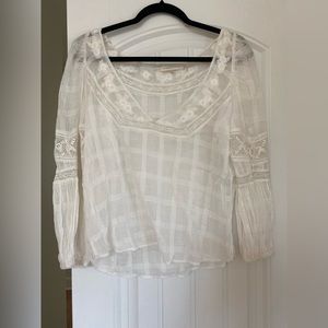 LSF Oversized embroidered beach cover up top size S